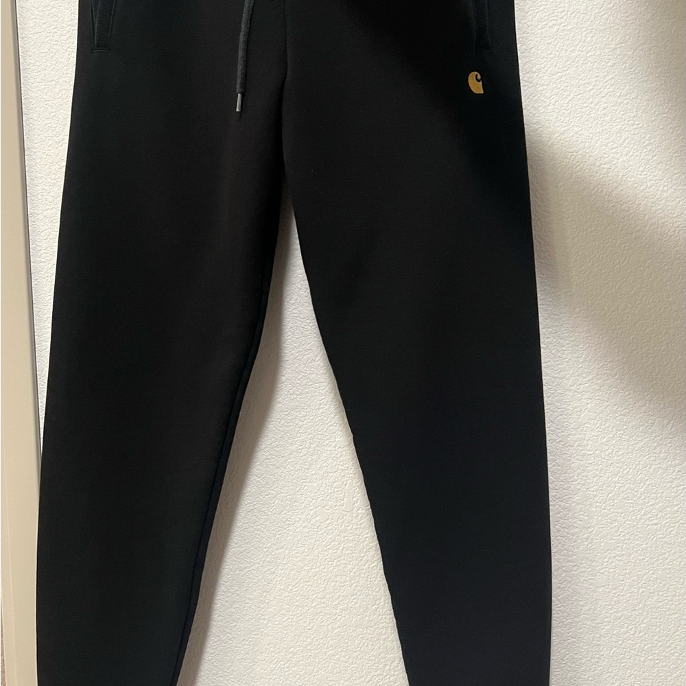 Carhartt Black Sweatpants with Gold Logo
